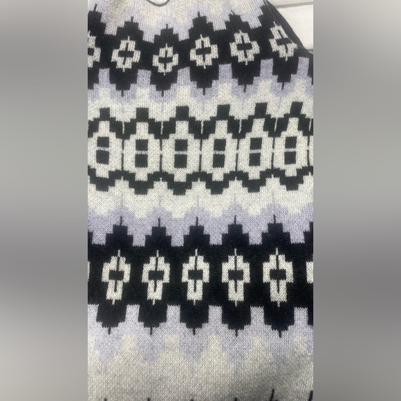 100% Merino Wool Fair Isle Sweater Dress - 34” Mini/Midi Knit Jumper - Picture 11 of 12